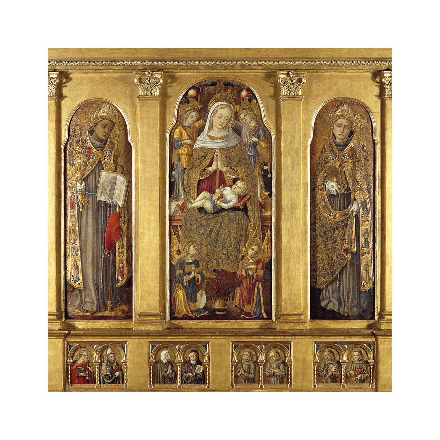 Virgin & Child Enthroned - Christmas card wallet