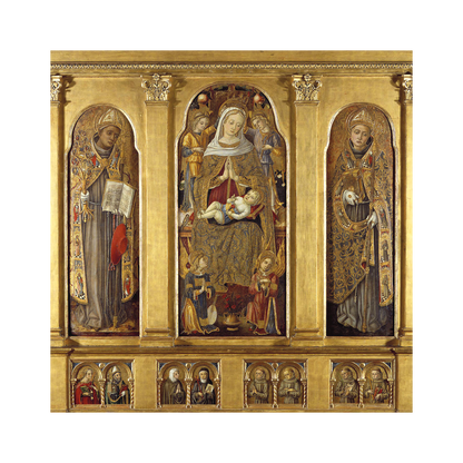 Virgin & Child Enthroned - Christmas card wallet