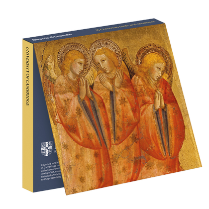 Three Gold Angels - Christmas card wallet