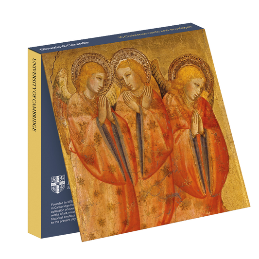 Three Gold Angels - Christmas card wallet