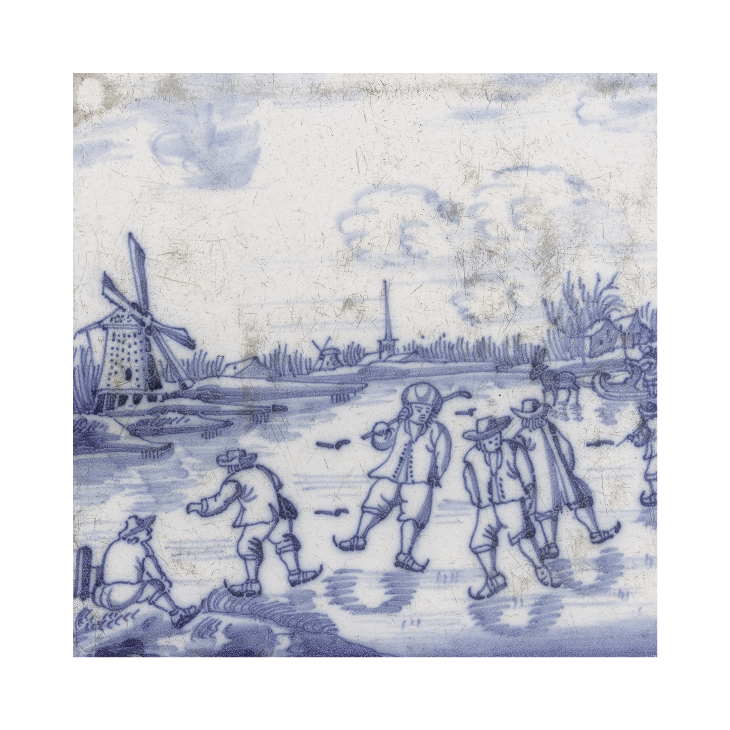Tile Skating Scene - Christmas card wallet