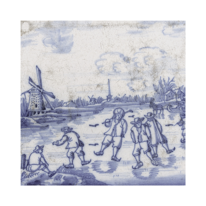 Tile Skating Scene - Christmas card wallet
