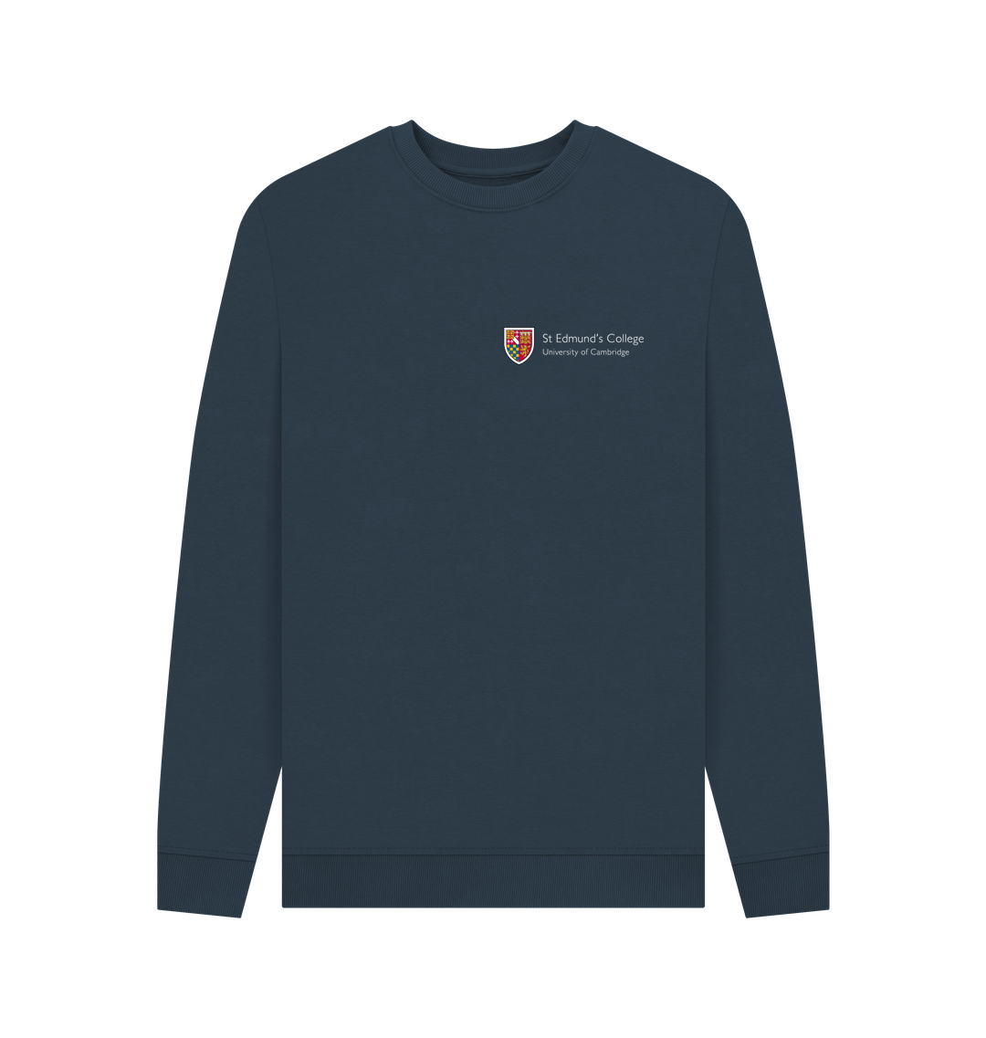 Navy Blue Printed Sweater Front