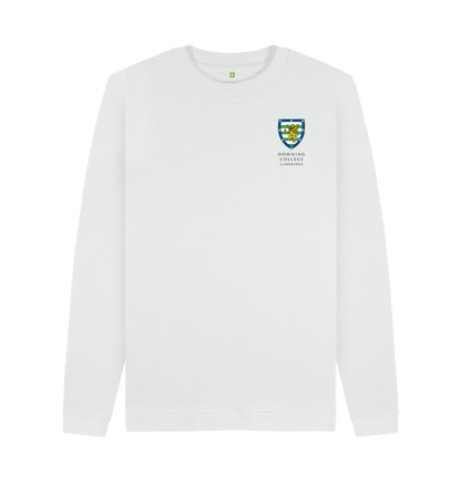 White Printed Sweater Front