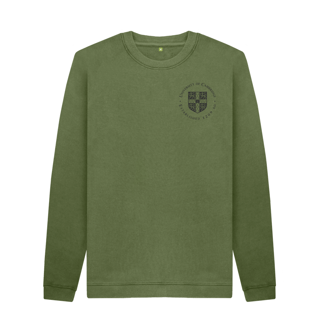 Khaki Printed Sweater Front