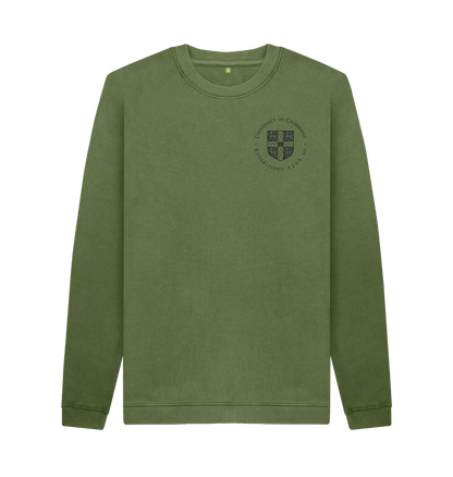 Khaki Printed Sweater Front