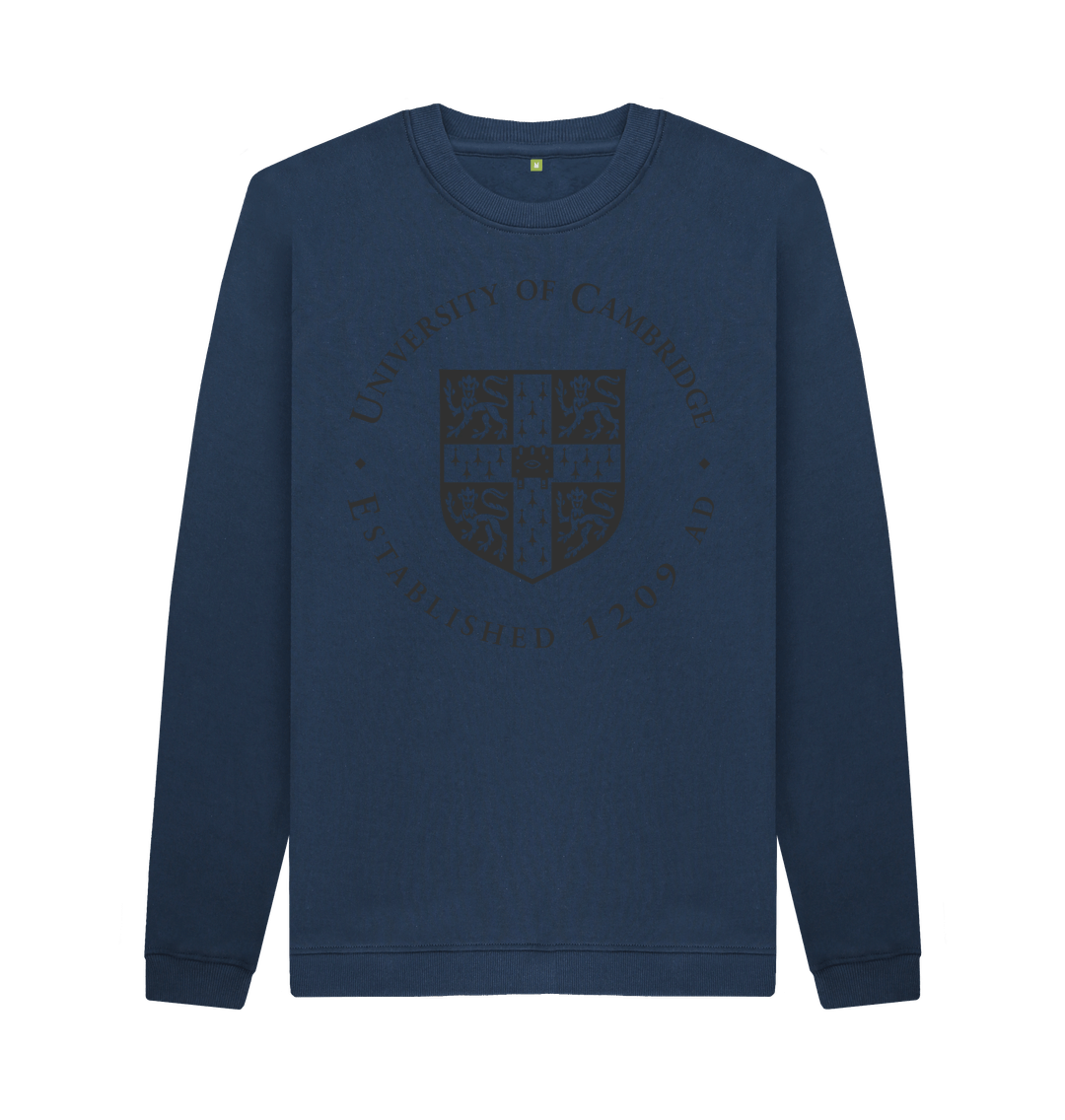 Navy Blue Printed Sweater Front