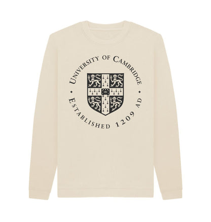 Oat Men's University of Cambridge Crew Neck Sweater, Large Shield