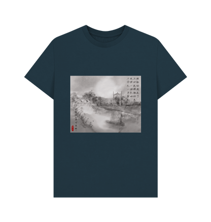 Denim Blue Printed T-shirt Front