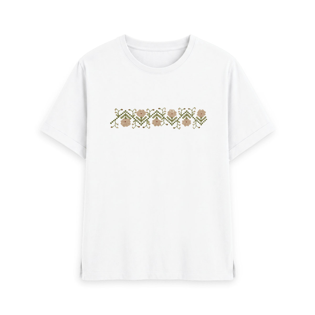 White Printed T-shirt Front