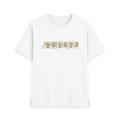 White Printed T-shirt Front