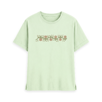Pastel Green Printed T-shirt Front