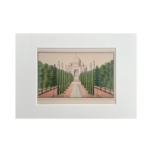 The Taj Mahal and Gardens - A4 Mounted Print