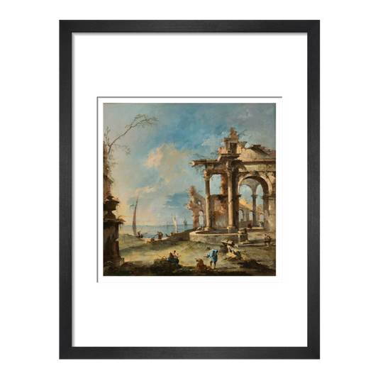 A Capriccio: Ruined Building by the Coast, with Figures