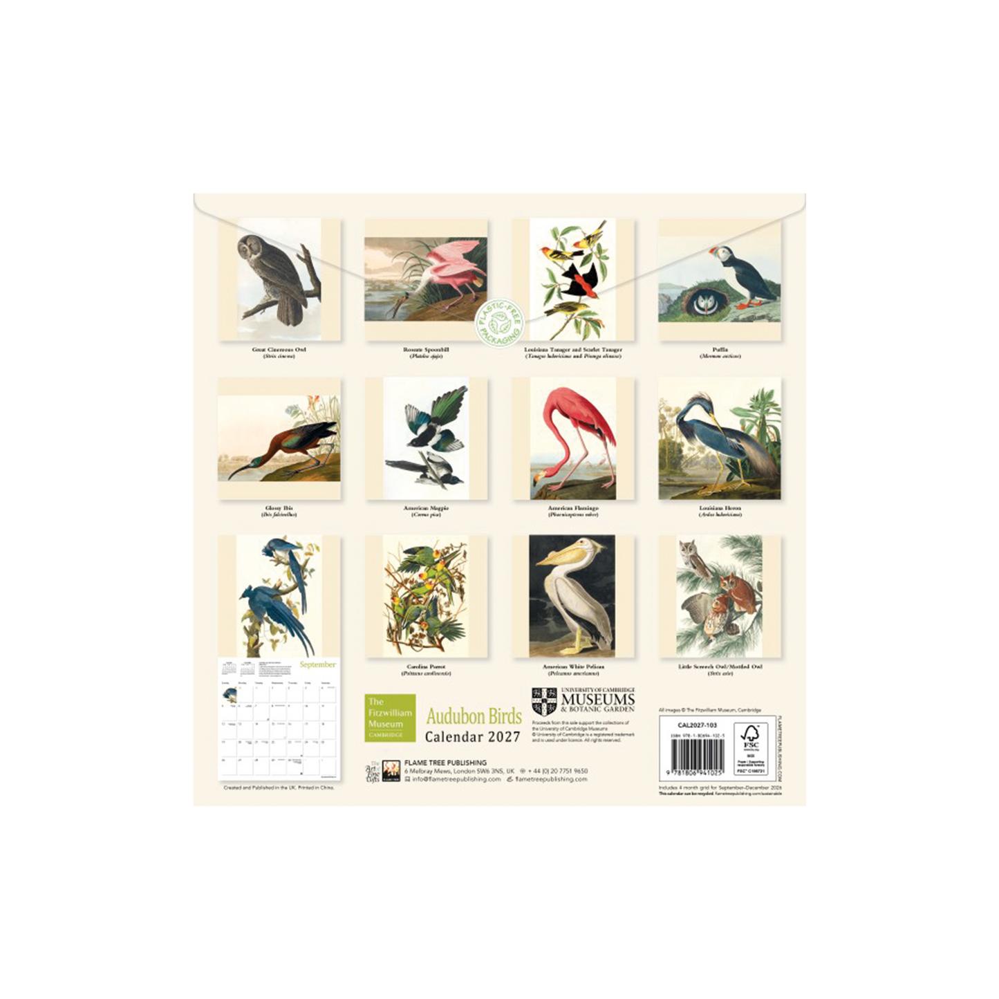Audubon's Birds - 2027 wall calendar