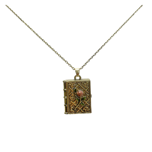 Rose Book Locket - Pendant necklace