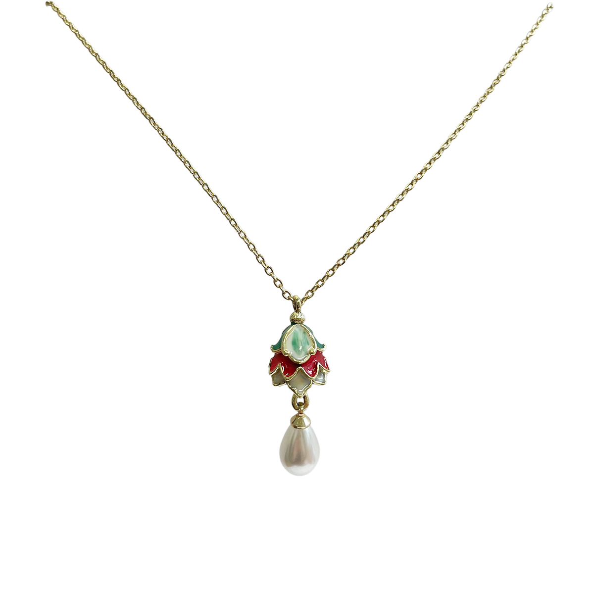 Artichoke - Pearl drop pendant