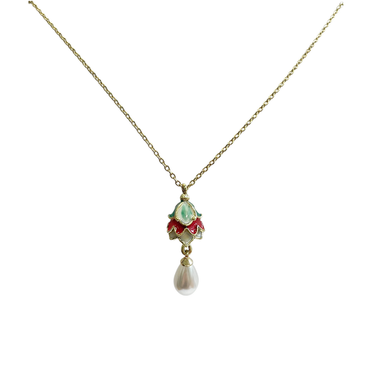 Artichoke - Pearl drop pendant