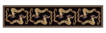 Gold Dragons - Habotai silk scarf