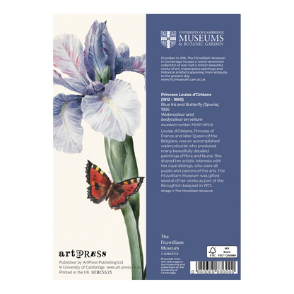Blue Iris and Butterfly - Greeting card
