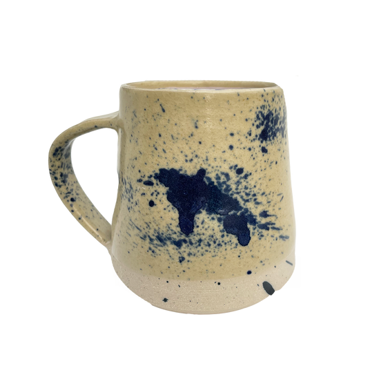 Celadon and cobalt - Ceramic mug