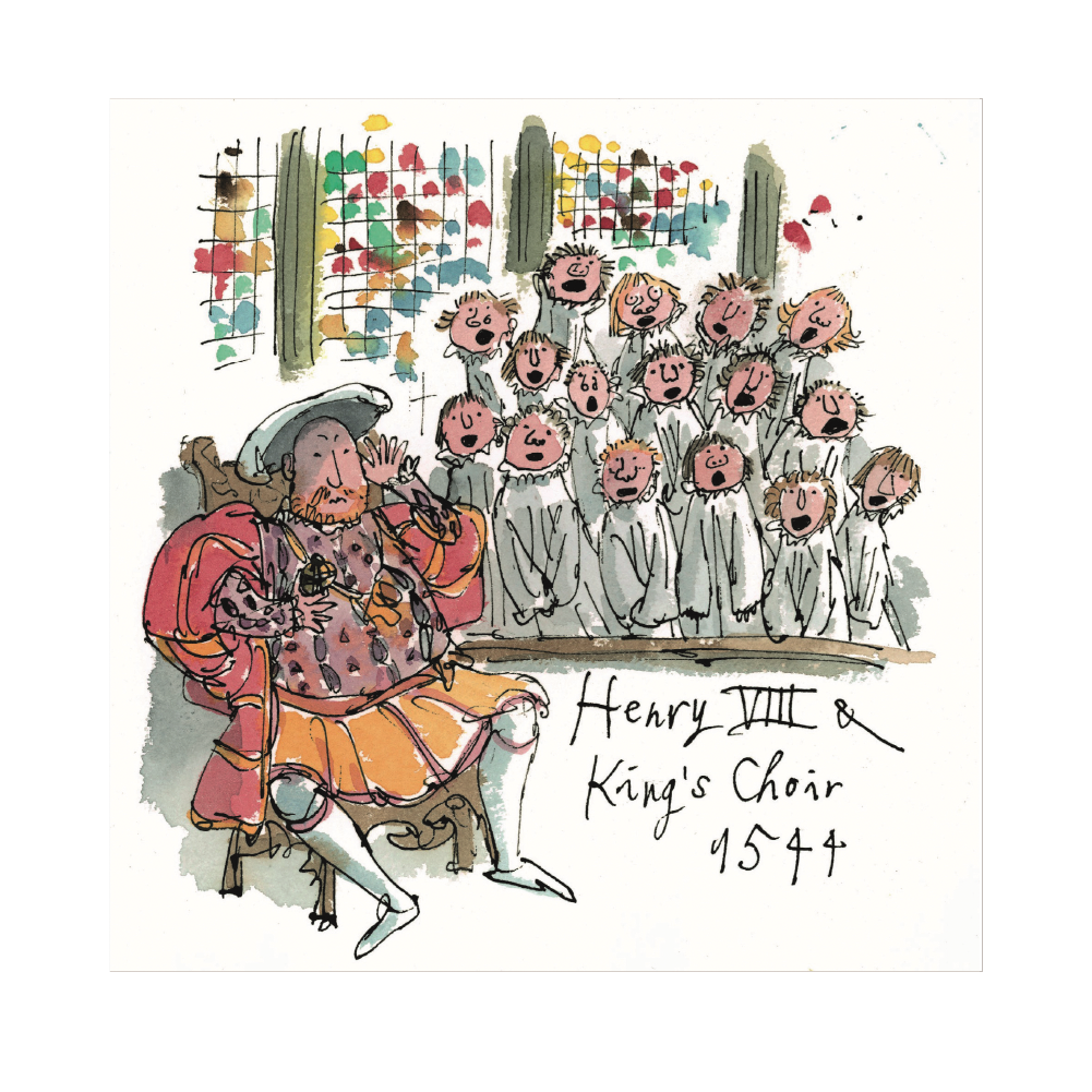 Henry VIII and King's College Choir - Christmas card pack