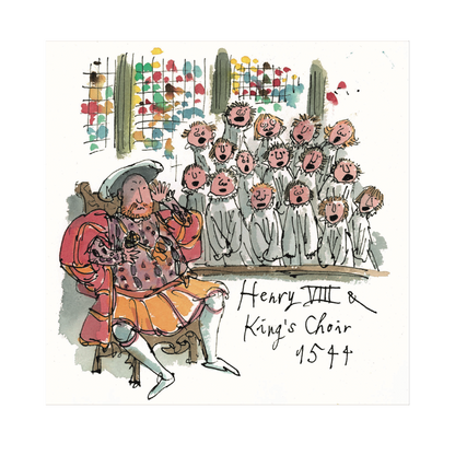 Henry VIII and King's College Choir - Christmas card pack