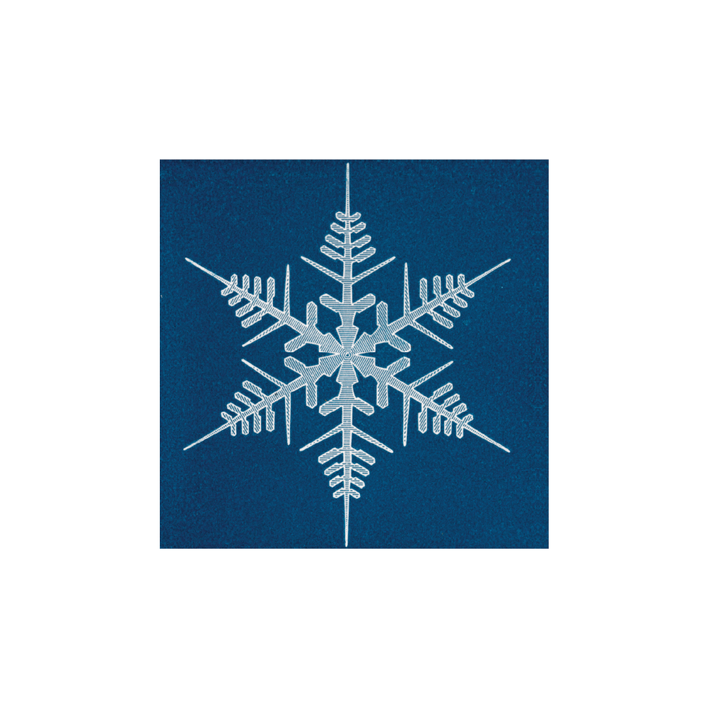 Snow Crystal on Blue - Christmas card pack