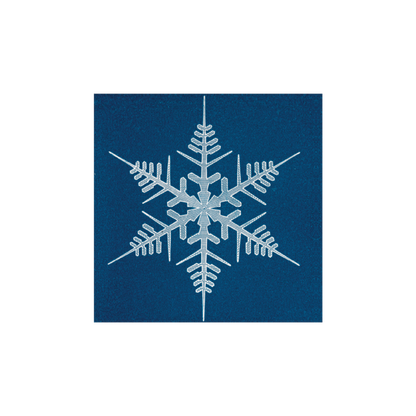 Snow Crystal on Blue - Christmas card pack