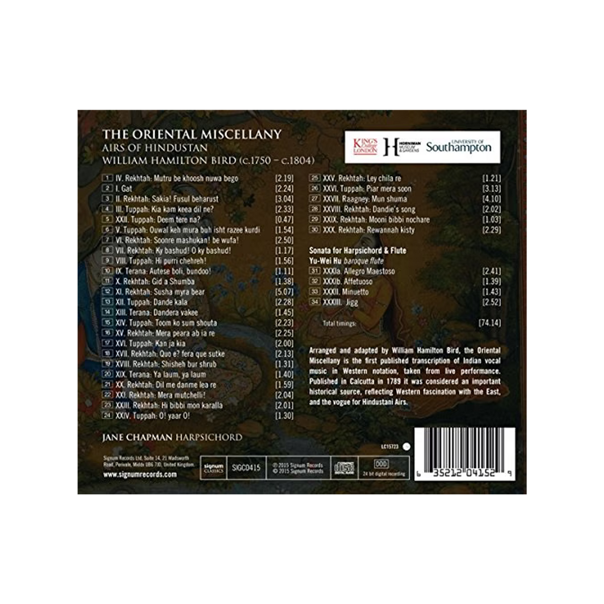 The Oriental Miscellany - CD