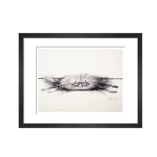 Cat of a Thousand Disguises Concealing Itself as a Rug - Art print