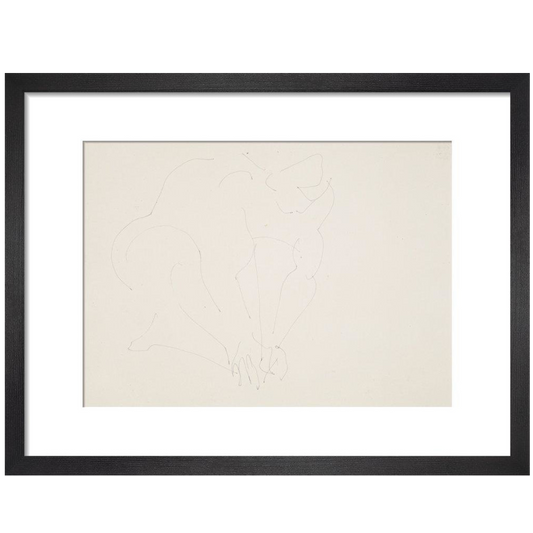 Crouching woman - Art print