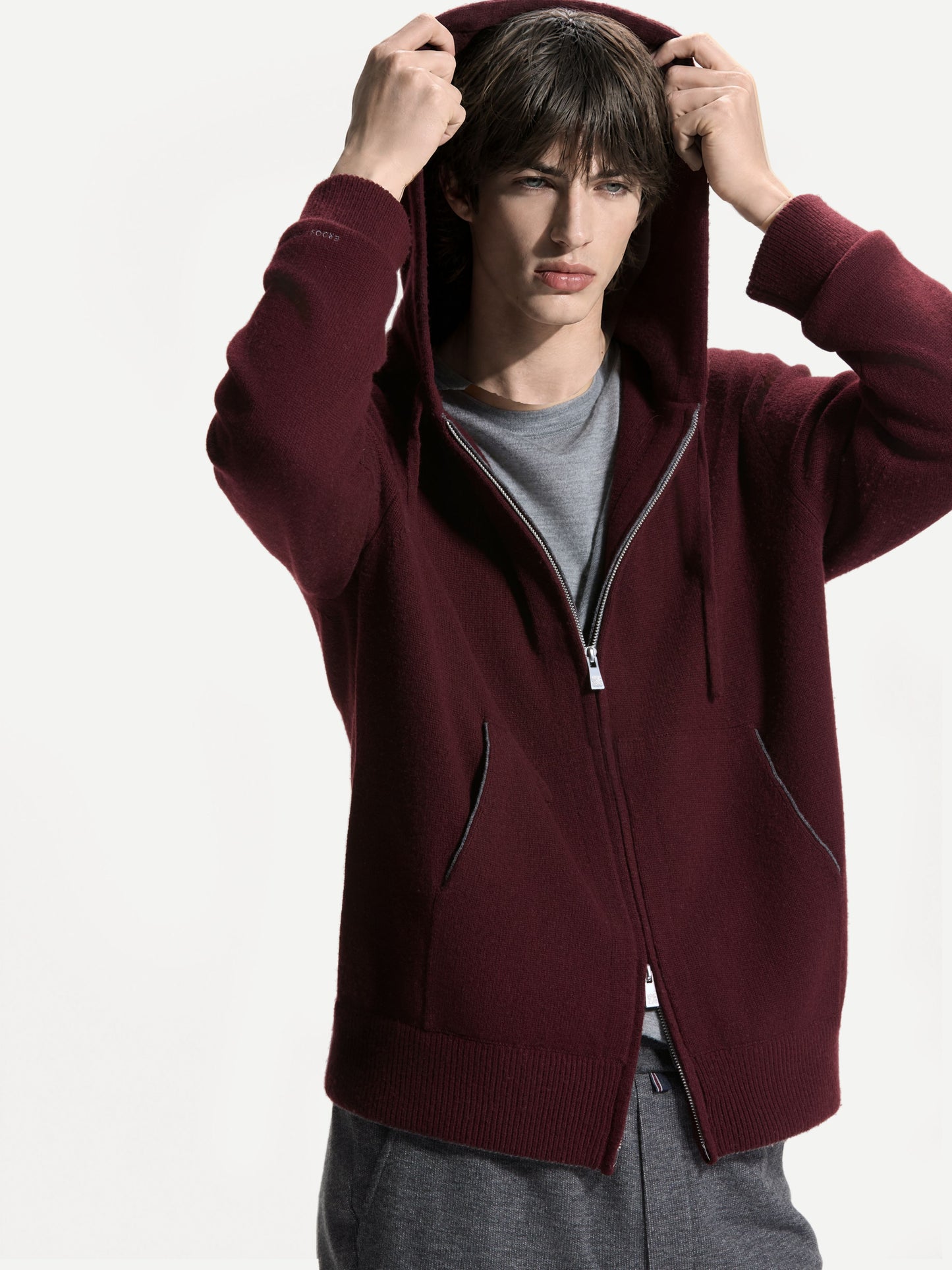 ERDOS x Cambridge Men's Wool Hooded Cardigan