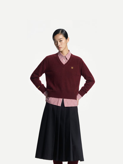 ERDOS x Cambridge  Women's Pure Cashmere V-Neck Jumper