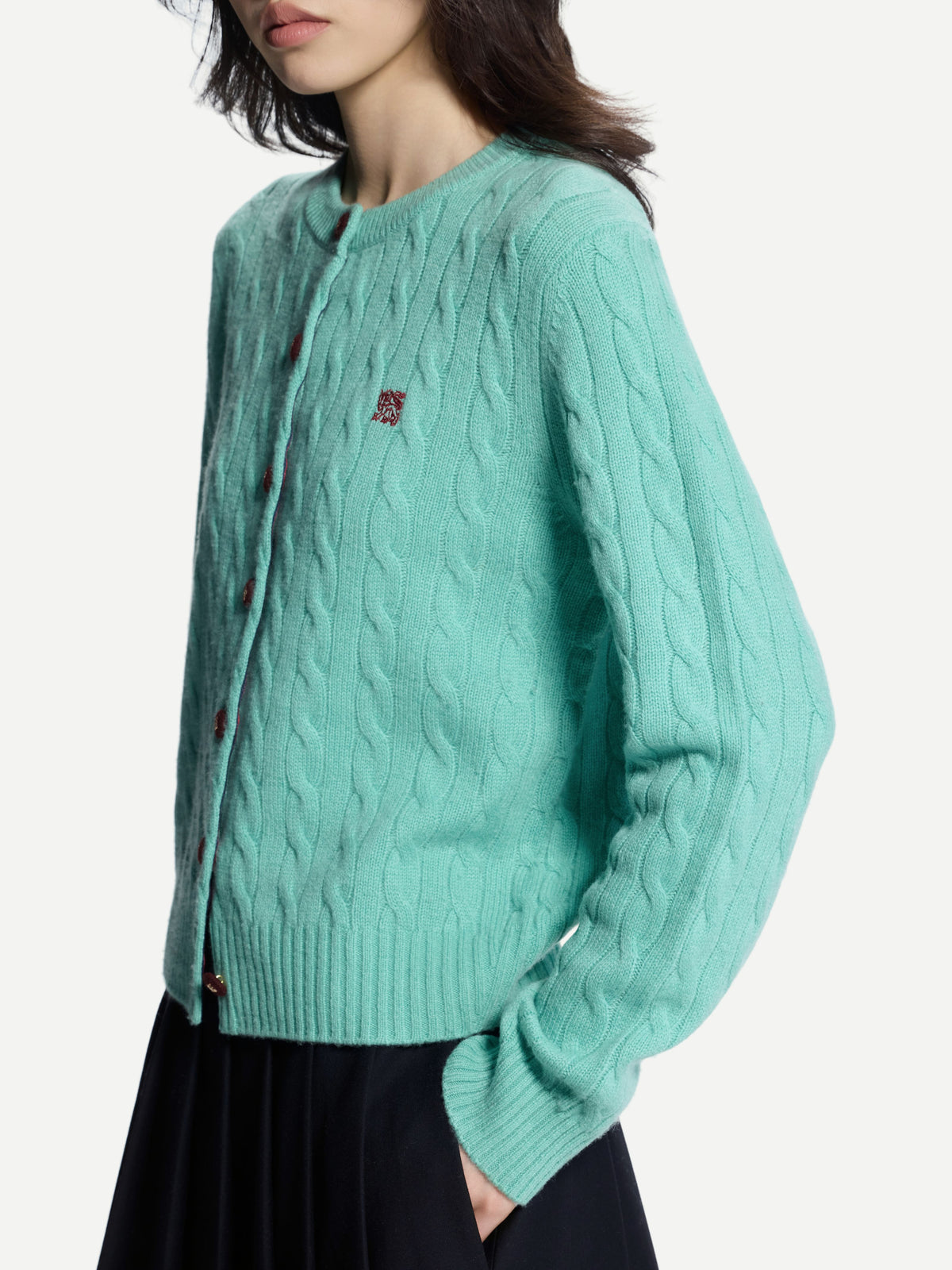 ERDOS x Cambridge  Women's Pure Cashmere Crew-Neck Cardigan