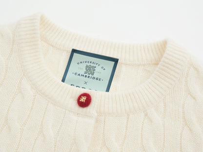 ERDOS x Cambridge  Women's Pure Cashmere Crew-Neck Cardigan