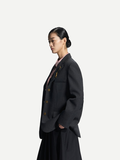 ERDOS x Cambridge Women's Pure Wool Oversized Blazer
