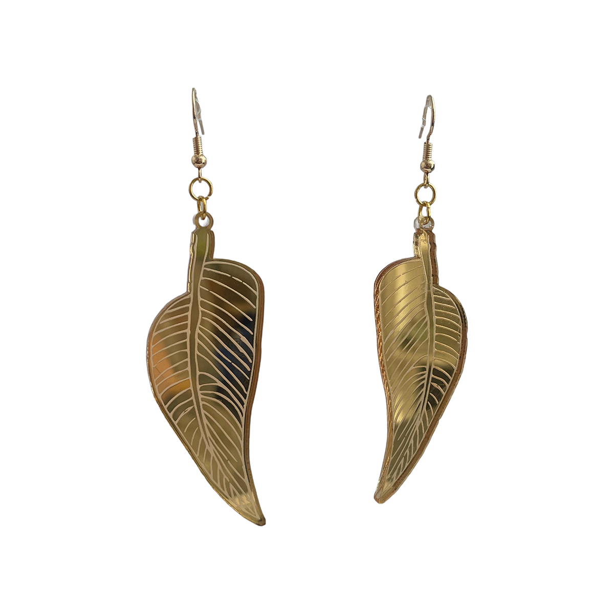 Made This Way Gold Leaves - Earrings