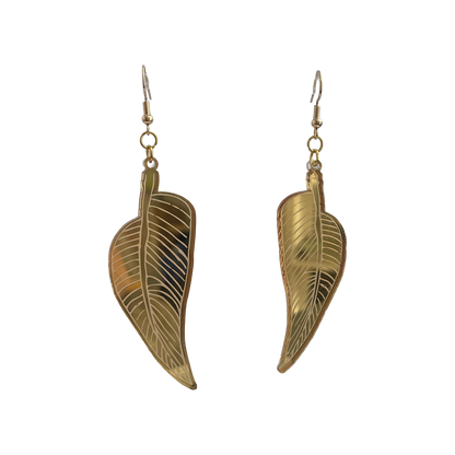 Made This Way Gold Leaves - Earrings