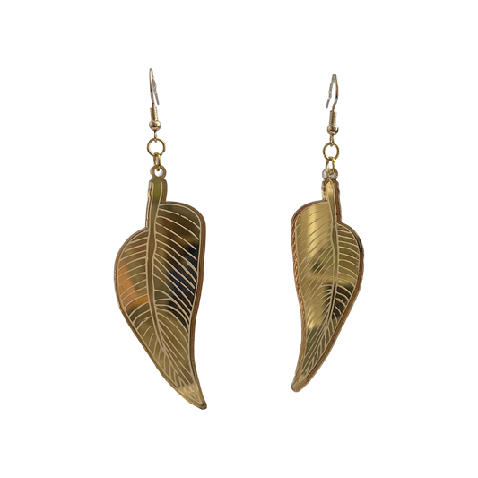 Made This Way Gold Leaves - Earrings
