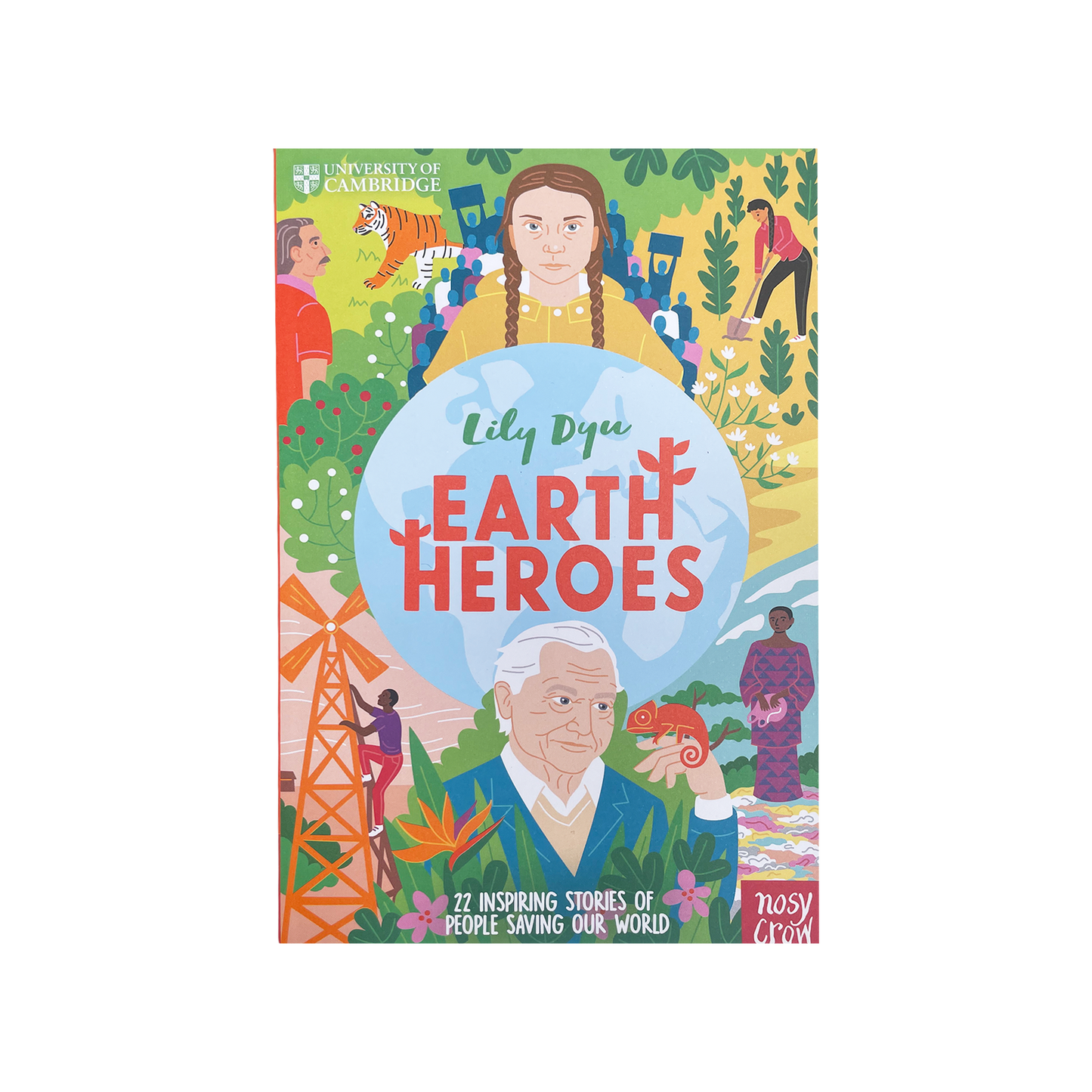 Book cover of 'Earth Heroes' by Lily Dyer with colorful illustrations on a white background