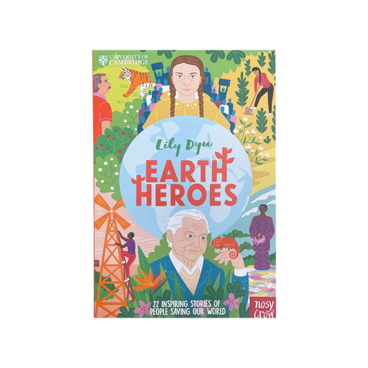 Book cover of 'Earth Heroes' by Lily Dyer with colorful illustrations on a white background