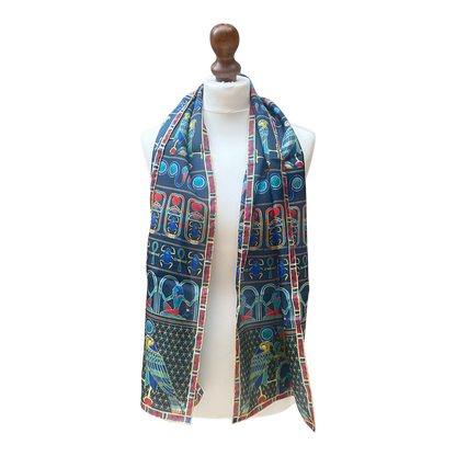 Egyptian Motifs - Habotai silk scarf