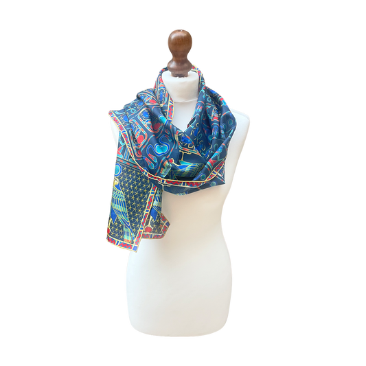 Egyptian Motifs - Habotai silk scarf
