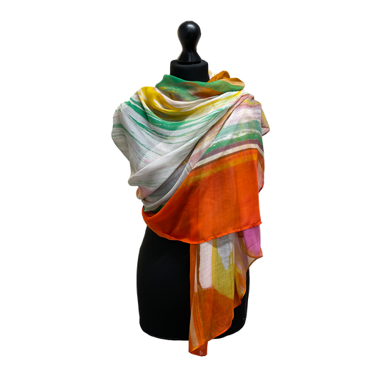 Lenoraseas by Frank Bowling - Scarf