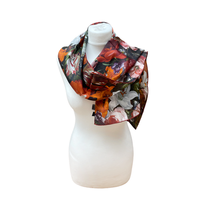 Rachel Ruysch Flowers - Habotai silk scarf