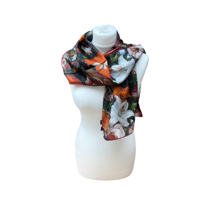 Rachel Ruysch Flowers - Habotai silk scarf