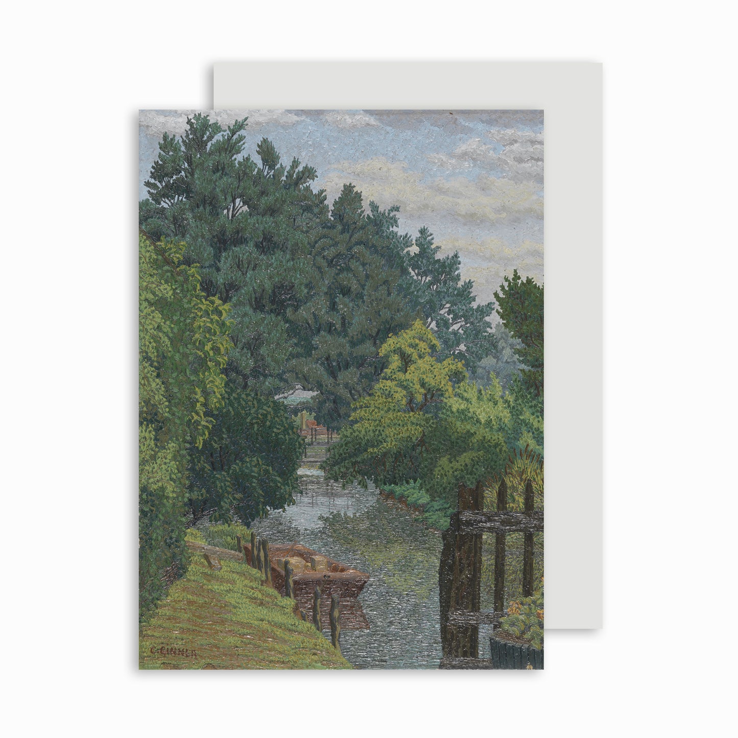 The Punt in the Mill Stream - Greeting Card