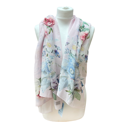 Redoute Flowers - Cotton modal scarf