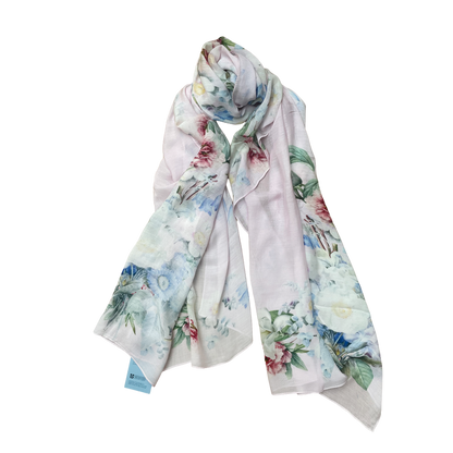 Redoute Flowers - Cotton modal scarf